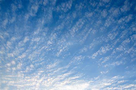 Cirrus clouds against a blue sky