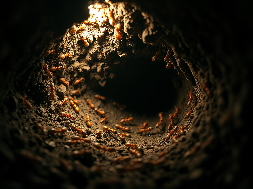 A highly-detailed image of an ants nest.